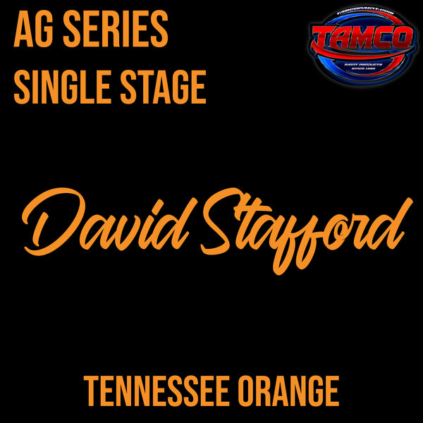 David Stafford | Tennessee Orange | Customer Color AG Series Single Stage