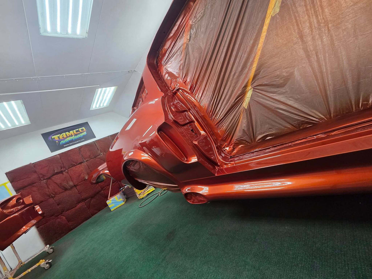 Tamco Paint Toxic Sunburst on 1976 Ford Mustang