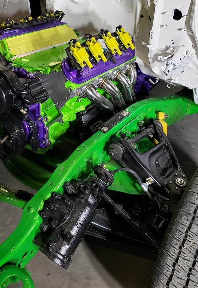 Tamco Paint Toxicity and Purple Pop Pearl on Car Engine Parts