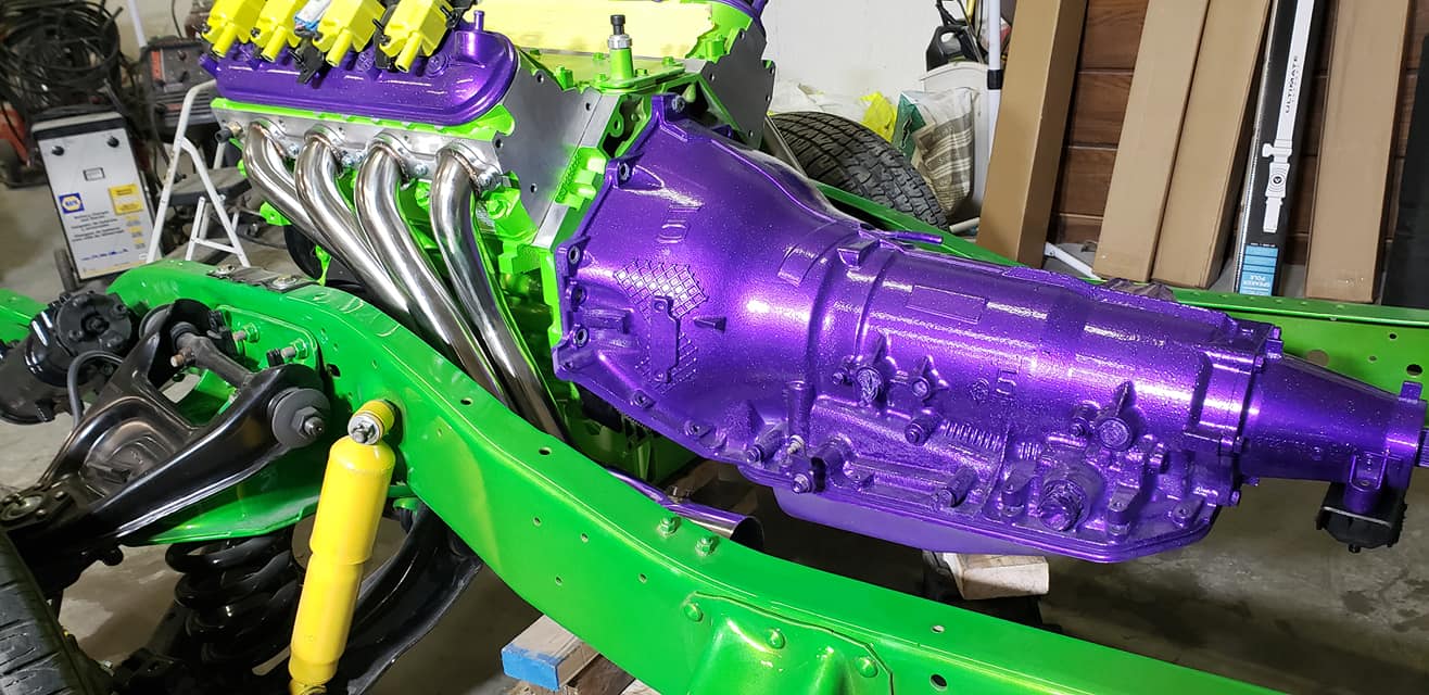 Tamco Paint Toxicity and Purple Pop Pearl on Car Engine Parts