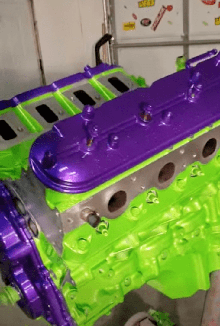 Tamco Paint Toxicity and Purple Pop Pearl on Car Engine Parts