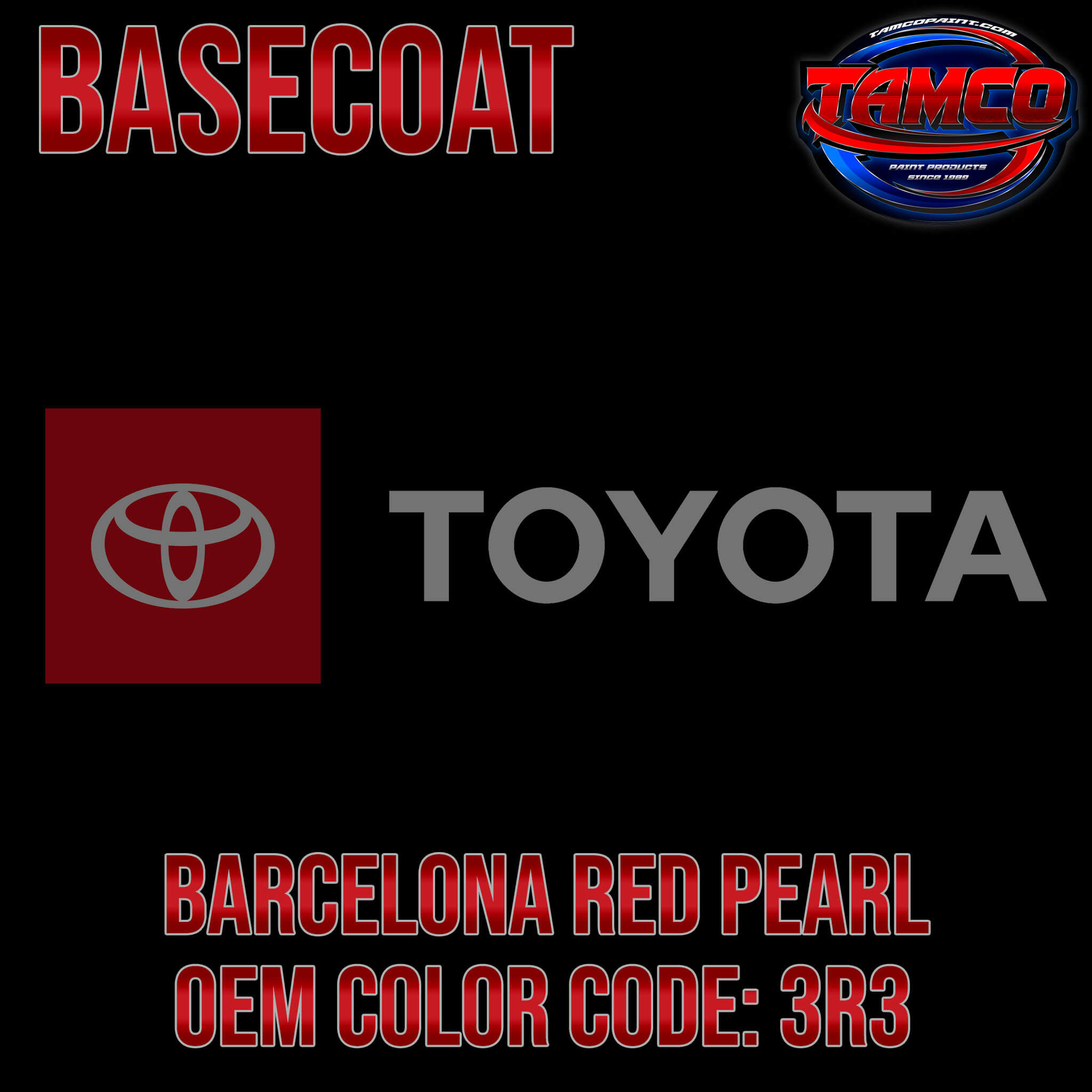 Toyota Barcelona Red Pearl OEM Basecoat