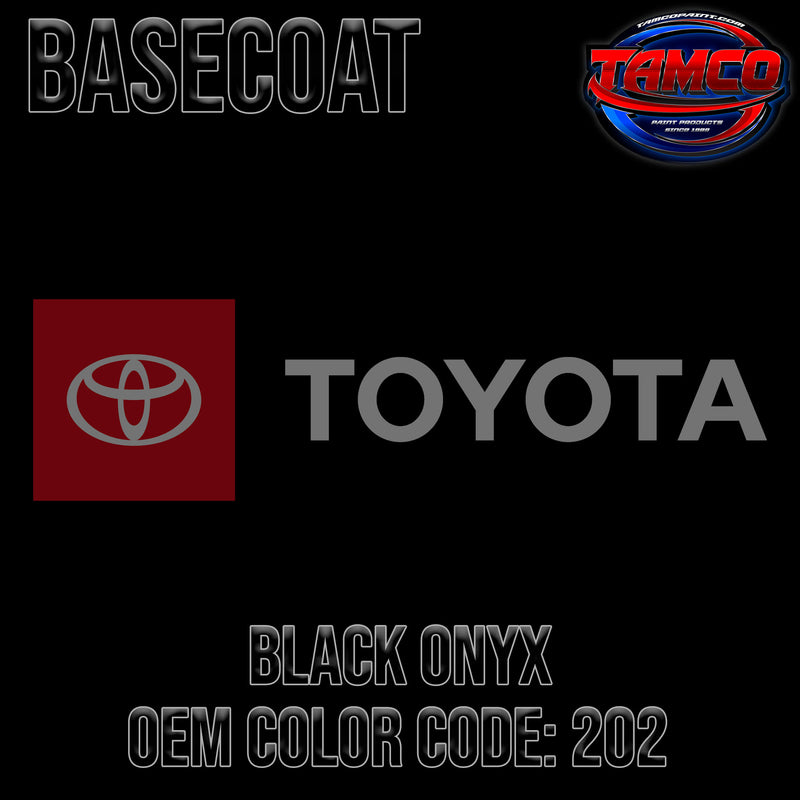 Toyota Black Onyx | 202 | 1977-2023 | OEM Basecoat