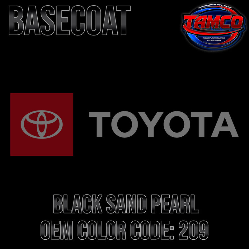 Toyota Black Sand Pearl | 209 | 2007-2022 | OEM Basecoat
