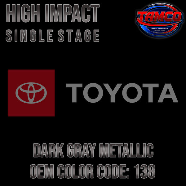 Toyota Dark Gray Metallic | 138 | 1982-1991 | OEM High Impact Single Stage