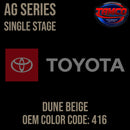 Toyota Dune Beige | 416 | 1972-1980 | OEM AG Series Single Stage