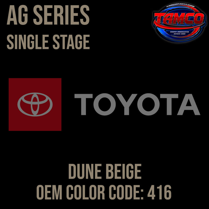 Toyota Dune Beige | 416 | 1972-1980 | OEM AG Series Single Stage