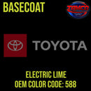 Tamco Paint Toyota Electric Lime OEM Color Code: 588 Basecoat