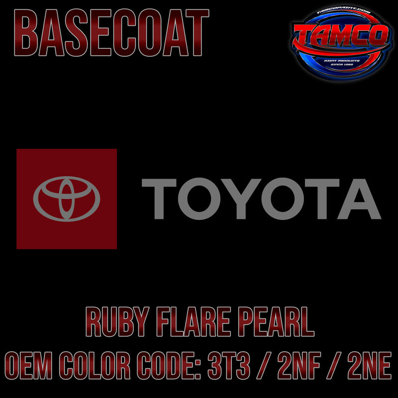 Toyota Ruby Flare Pearl | 3T3 / 2NF / 2NE | 2015-2023 | OEM Tri-Stage Basecoat
