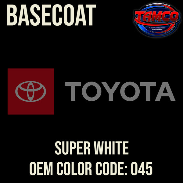 Toyota Super White | 045 | 1988-2004 | OEM Basecoat