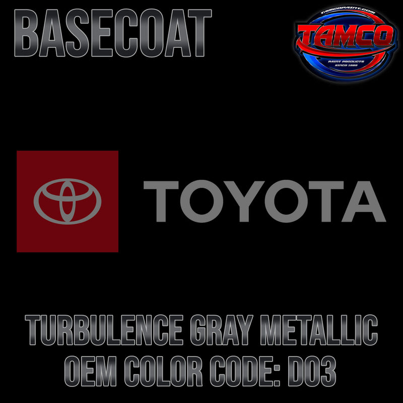 TOYOTA TURBULENCE GRAY METALLIC  OEM BASECOAT