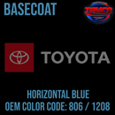 Tamco Paint OEM Factory Paint Horizontal Blue Code 806 / 1208 in Basecoat