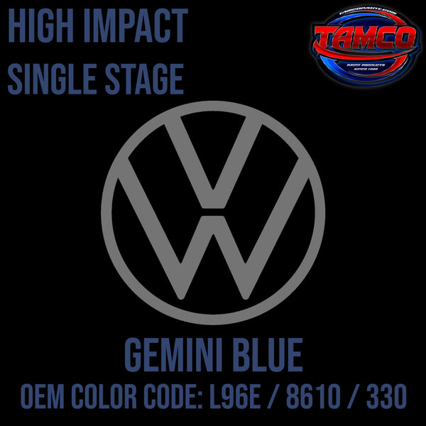 Tamco Paint Volkswagen Gemini Blue Code L96E / 8610 / 330 OEM High Impact Single Stage 