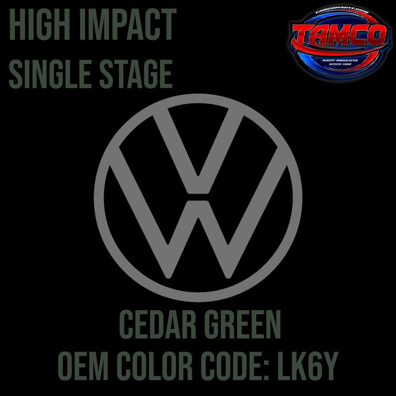 Tamco Paint Volkswagen Cedar Green Metallic Code LK6Y OEM High Impact Single Stage