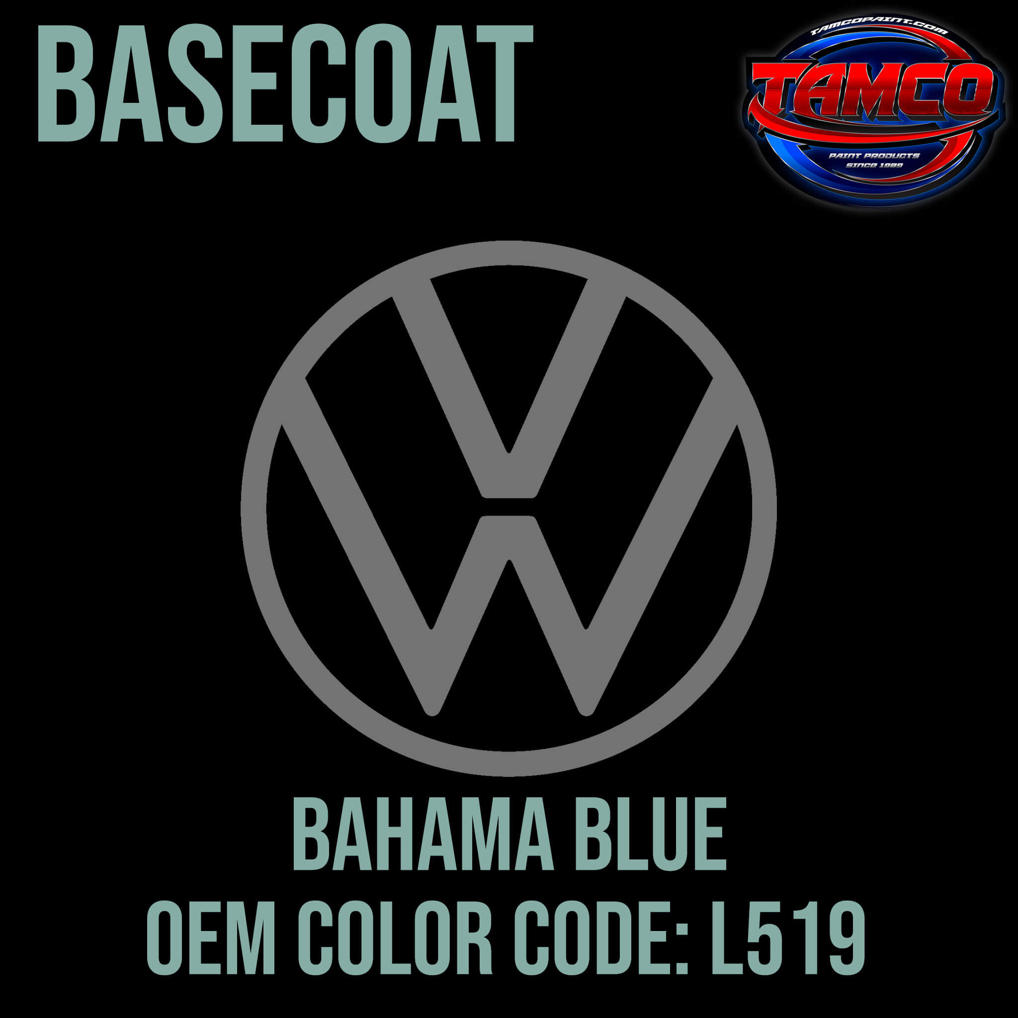 W BAHAMA BLUE OEM BASECOAT