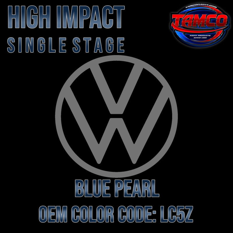 Volkswagen Blue Pearl | LC5Z | 1990-1992 | OEM High Impact Single Stage
