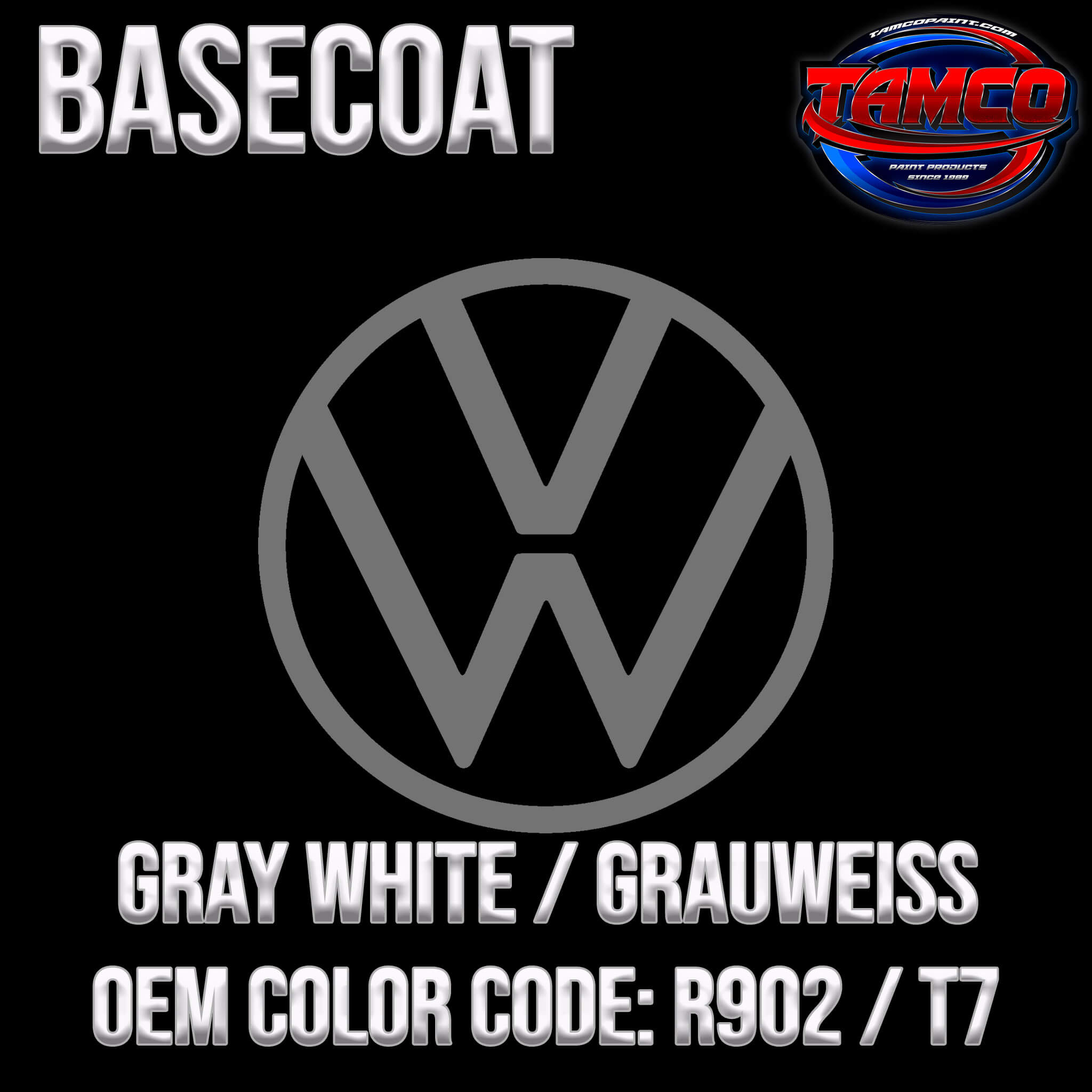 Volkswagen Gray White / Grauweiss | R902 / T7 | 1992-2003 | OEM Baseco