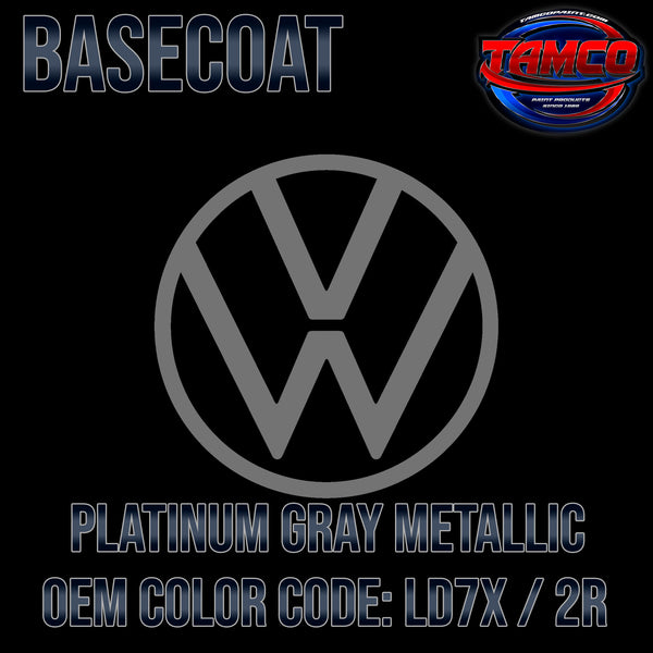 Volkswagen Platinum Gray Metallic | LD7X / 2R | 2002-2023 | OEM Basecoat