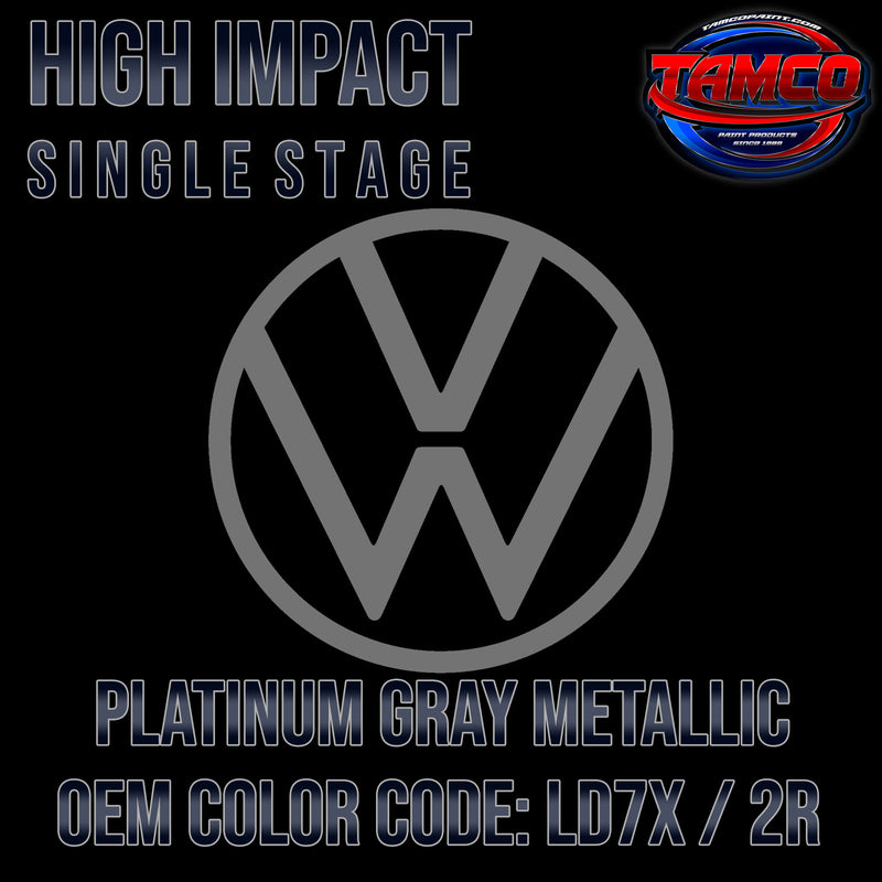 Volkswagen Platinum Gray Metallic | LD7X / 2R | 2002-2023  | OEM High Impact Single Stage