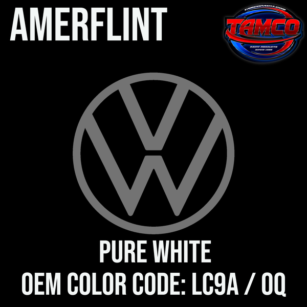 Tamco Paint Volkswagen Pure White OEM Color Code: LC9A / 0Q Amerflint