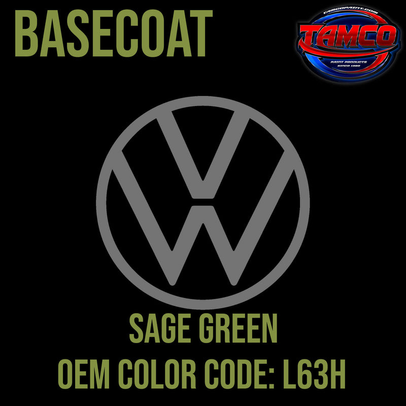 Tamco Paint Volkswagen Sage Green Code L63H/P4 Basecoat