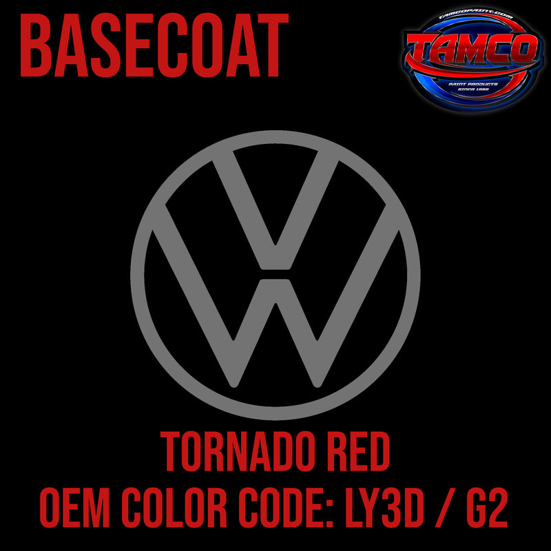 Volkswagen Tornado Red | LY3D / G2 | 1983-2022 | OEM Basecoat