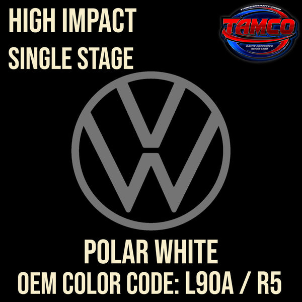 Tamco Paint Volkswagen Polar White Code L90A / R5 OEM High Impact Single Stage