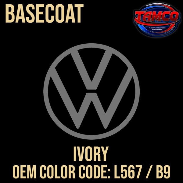 Tamco Paint Volkswagen Ivory Code L567 / B9 OEM Basecoat