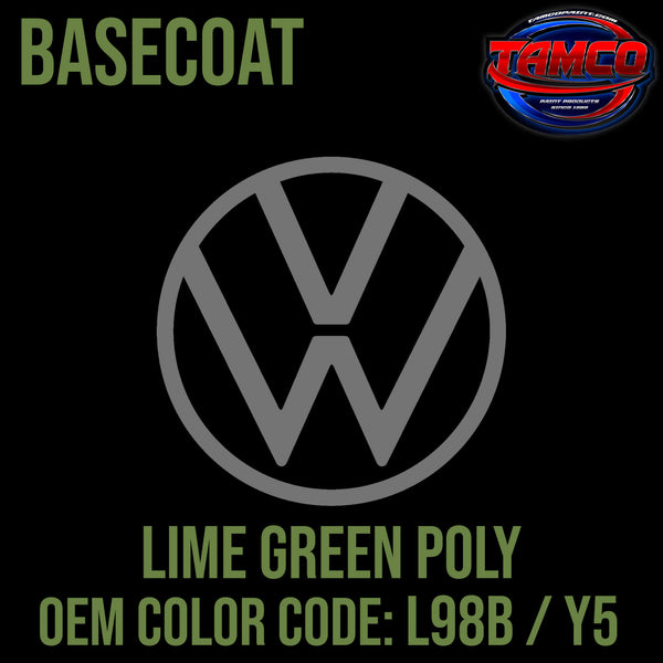 Tamco Paint Volkswagen Lime Green Poly Code L98B / Y5 OEM Basecoat