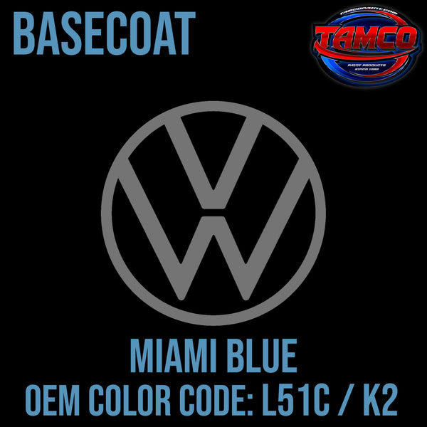 Tamco Paint Volkswagen Miami Blue Code L51C / K2 OEM Basecoat