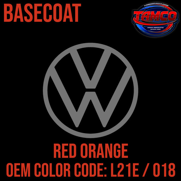 Tamco Paint Volkswagen Red Orange Code L21E / 018 OEM Basecoat
