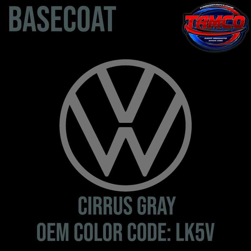 Tamco Paint Volkswagen Cirrus Gray Metallic Code LK5V / Y7Y7 OEM Basecoat