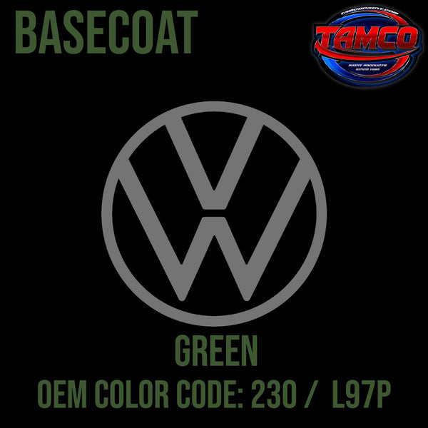 Tamco Paint Volkswagen Green Code 230 /  L97P OEM Basecoat
