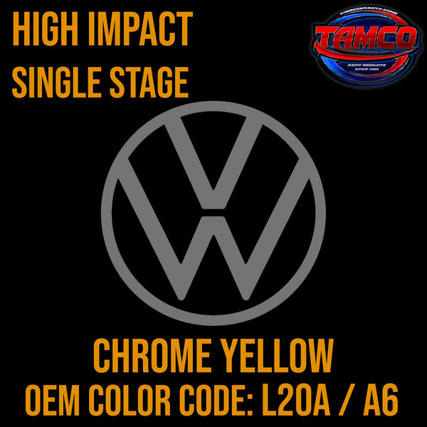Tamco Paint Volkswagen Chrome Yellow Code L20A / A6 OEM High Impact Single Stage