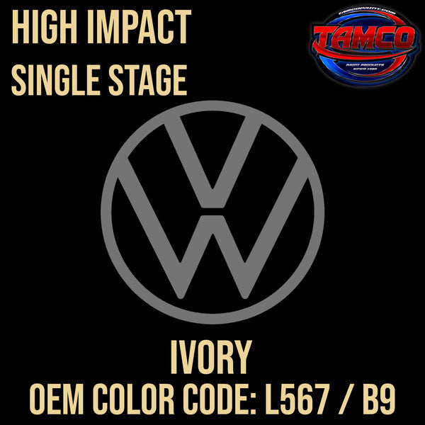 Tamco Paint Volkswagen Ivory Code L567 / B9 OEM High Impact Single Stage