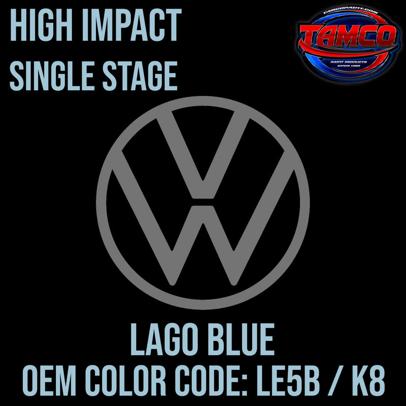 Tamco Paint Volkswagen Lago Blue Code LE5B / K8 OEM High Impact Single Stage