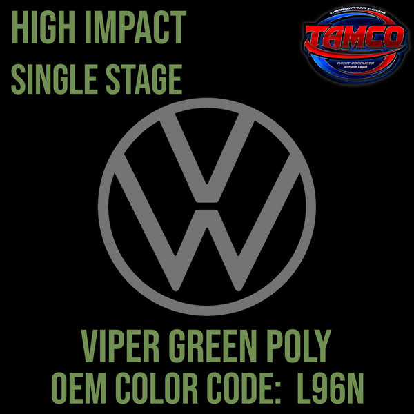 Tamco Paint Volkswagen Viper Green Poly Code L96N OEM High Impact Single Stage
