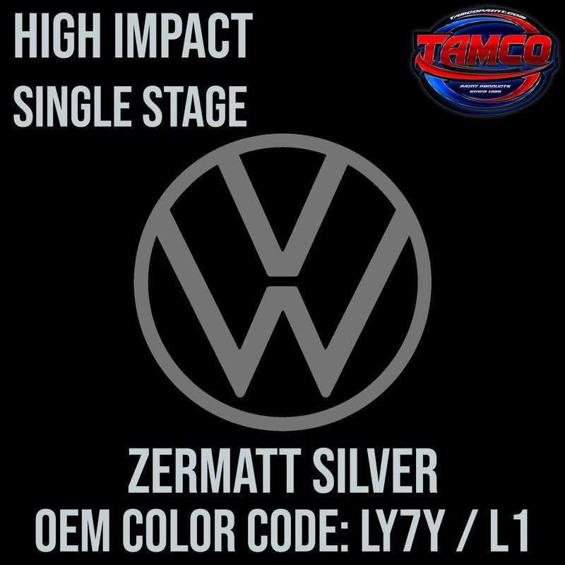 Tamco Paint Volkswagen Zermatt Silver Code LY7Y / L1 OEM High Impact Single Stage