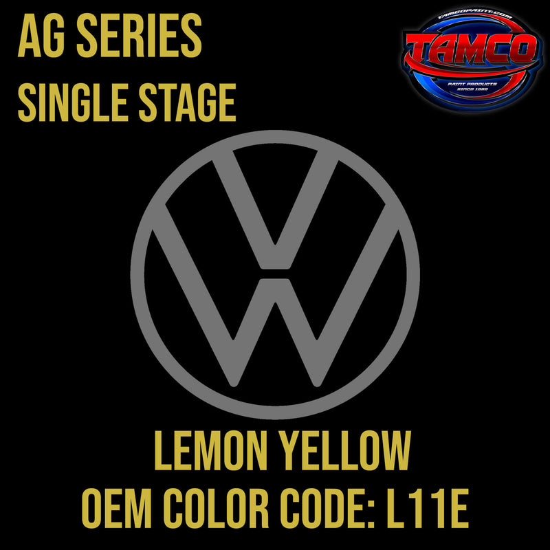 Volkswagen Lemon Yellow Code L11E Ag Series Single Stage