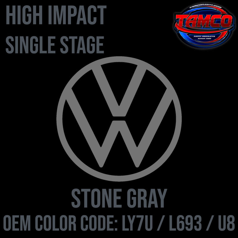 Tamco Paint Volkswagen Stone Gray Code LY7U / L693 / U8 OEM High Impact Single Stage