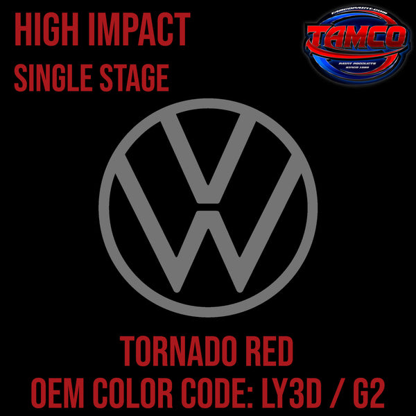 Tamco Paint Volkswagen Tornado Red Code LY3D / G2 OEM High Impact Single Stage 