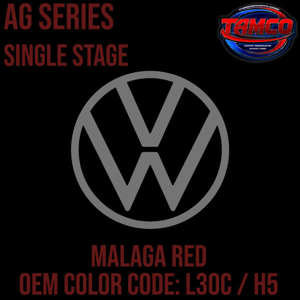 Tamco Paint Volkswagen Malaga Red Code L30C / H5 OEM AG Series Single Stage