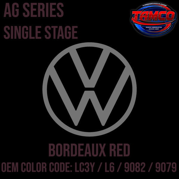 Tamco Paint Volkswagen Bordeaux Red Code LC3Y / L6 / 9082/ 9079 OEM AG Series Single Stage