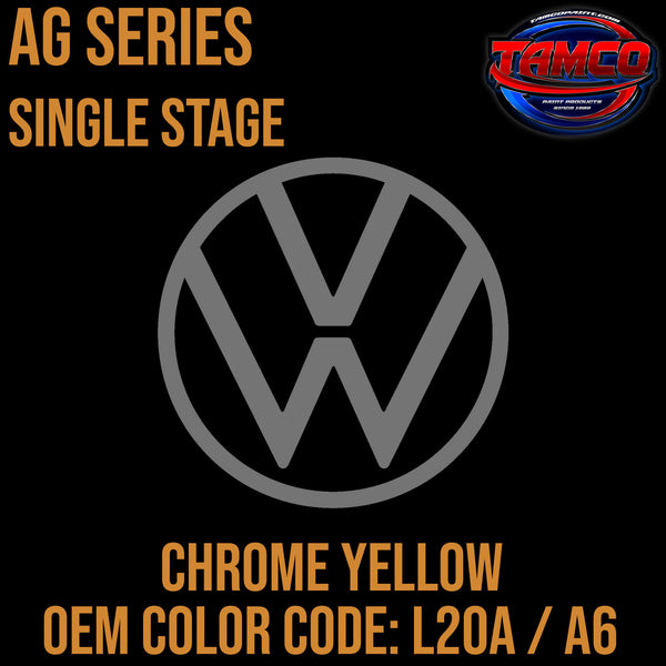 Tamco Paint Volkswagen Chrome Yellow Code L20A / A6 OEM AG Series Single Stage