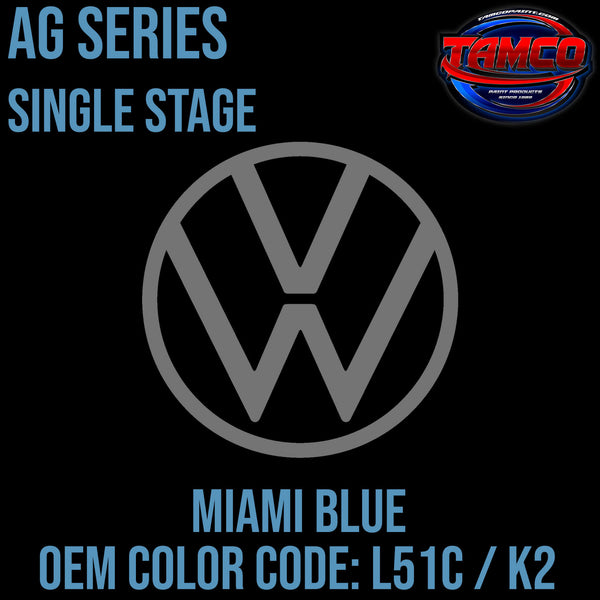 Tamco Paint Volkswagen Miami Blue Code L51C / K2 OEM AG Series