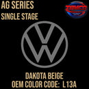 Tamco Paint Volkswagen Dakota Beige Code L13A OEM AG Series Single Stage