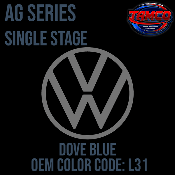 Tamco Paint Volkswagen Dove Blue Code L31 AG Series Single Stage