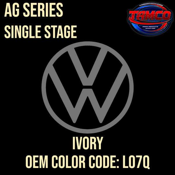 Tamco Paint Volkswagen Ivory Code LO7Q AG Series Single Stage