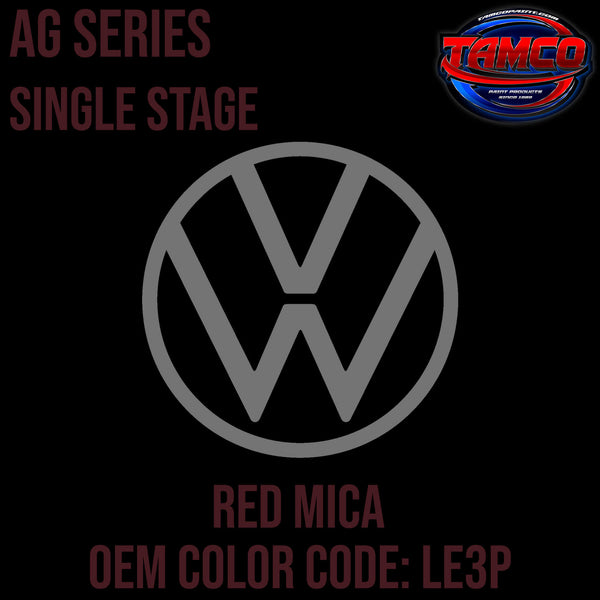 Tamco Paint Volkswagen Red Mica Code LE3P OEM AG Series Single Stage