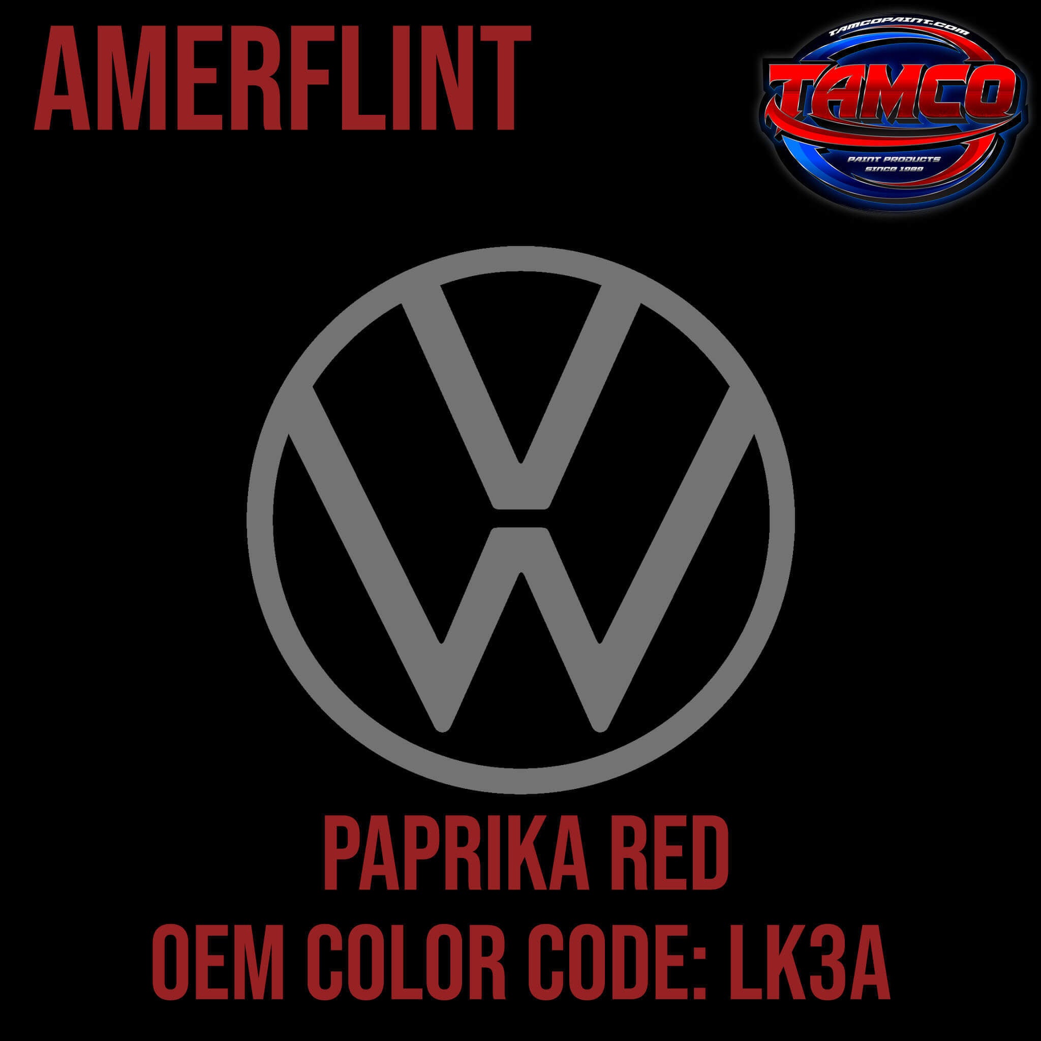 Volkswagen Paprika Red OEM Amerflint II Series Single Stage